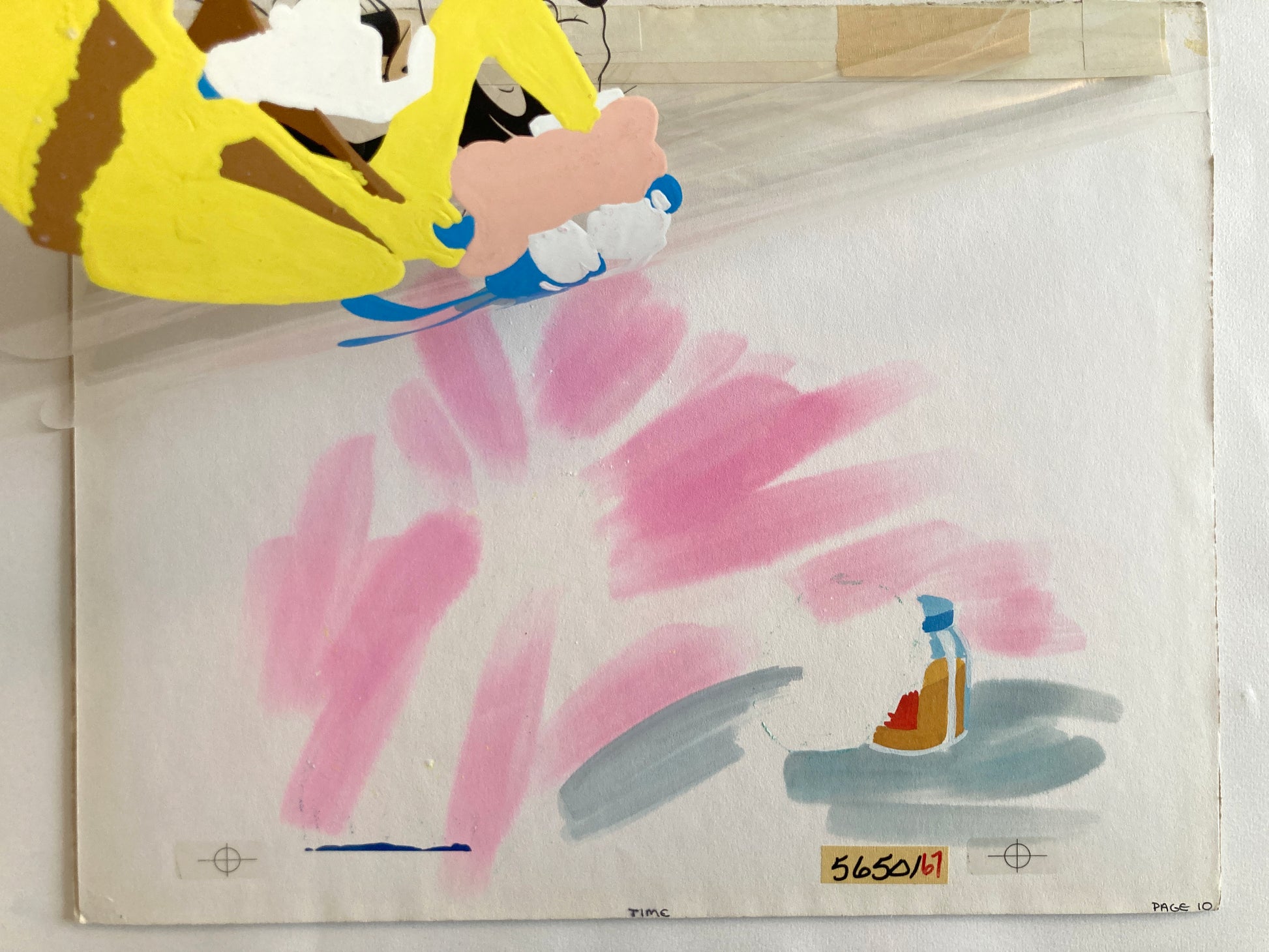 Goofy : Original Cel and Hand-Painted background from Disney Discovery Series (Walt Disney, 1987). For sale on FLIP Gallery