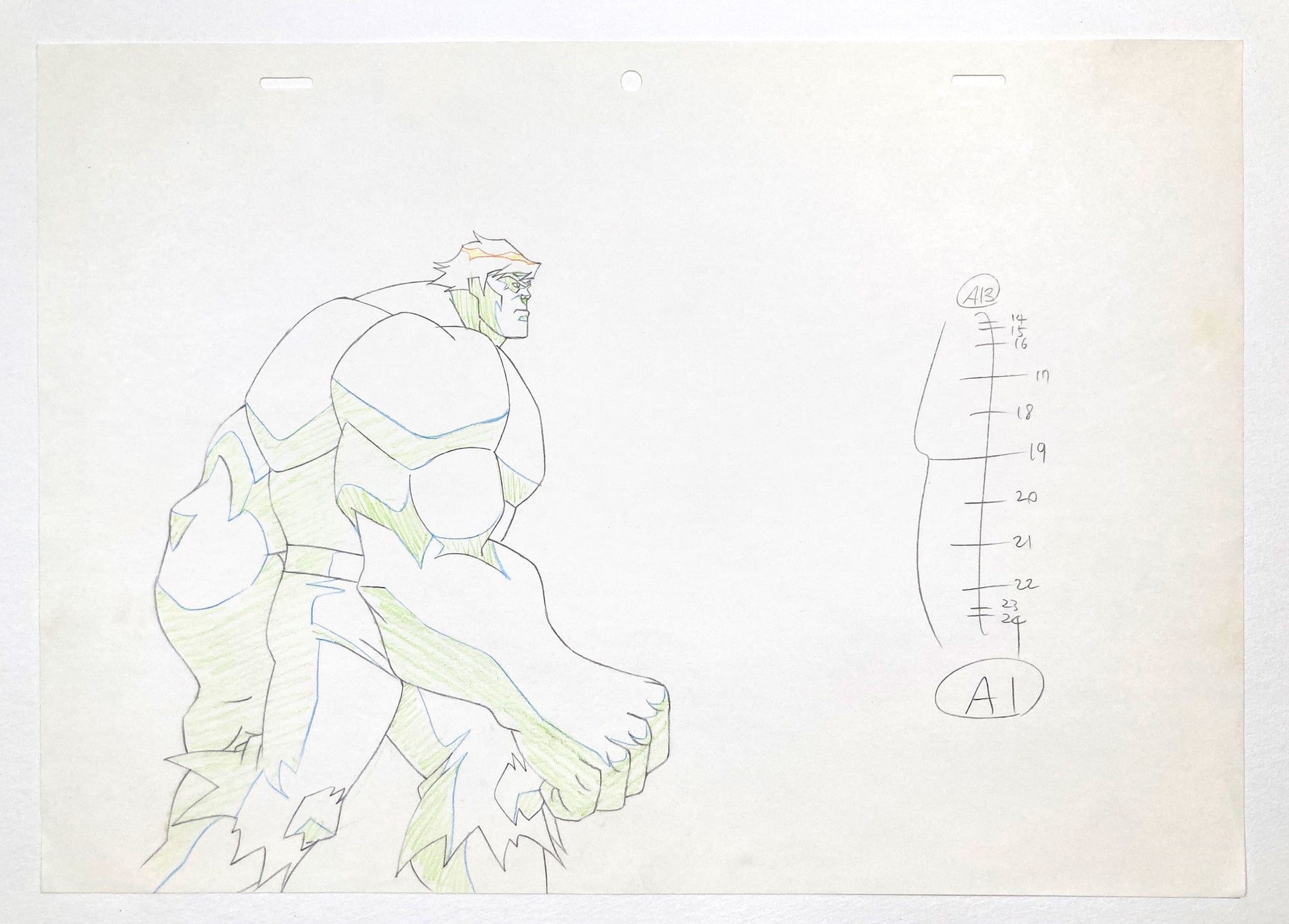 HULK : Original Animation Drawing – Ultimate Avengers: The Movie (Marvel, 2006). For sale on FLIP Gallery
