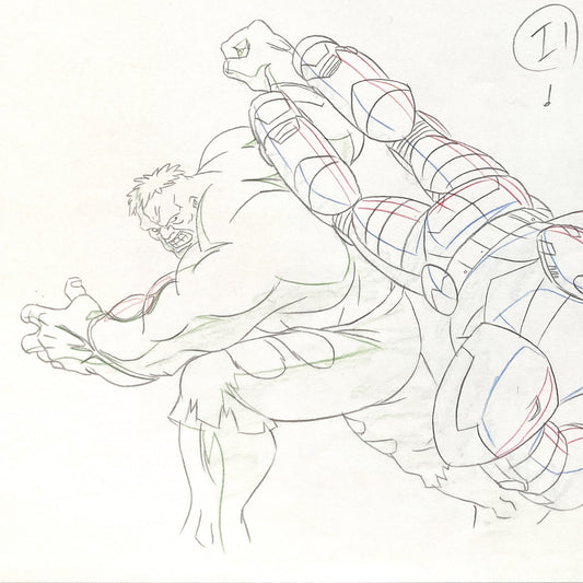 HULK and IRON MAN Original Animation Drawing – Ultimate Avengers: The Movie (Marvel, 2006). For sale on FLIP Gallery