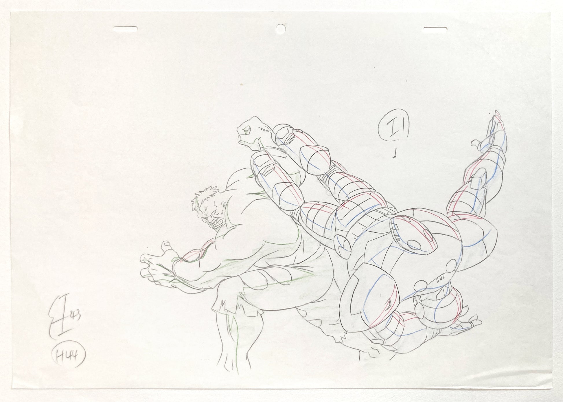 HULK and IRON MAN Original Animation Drawing – Ultimate Avengers: The Movie (Marvel, 2006). For sale on FLIP Gallery
