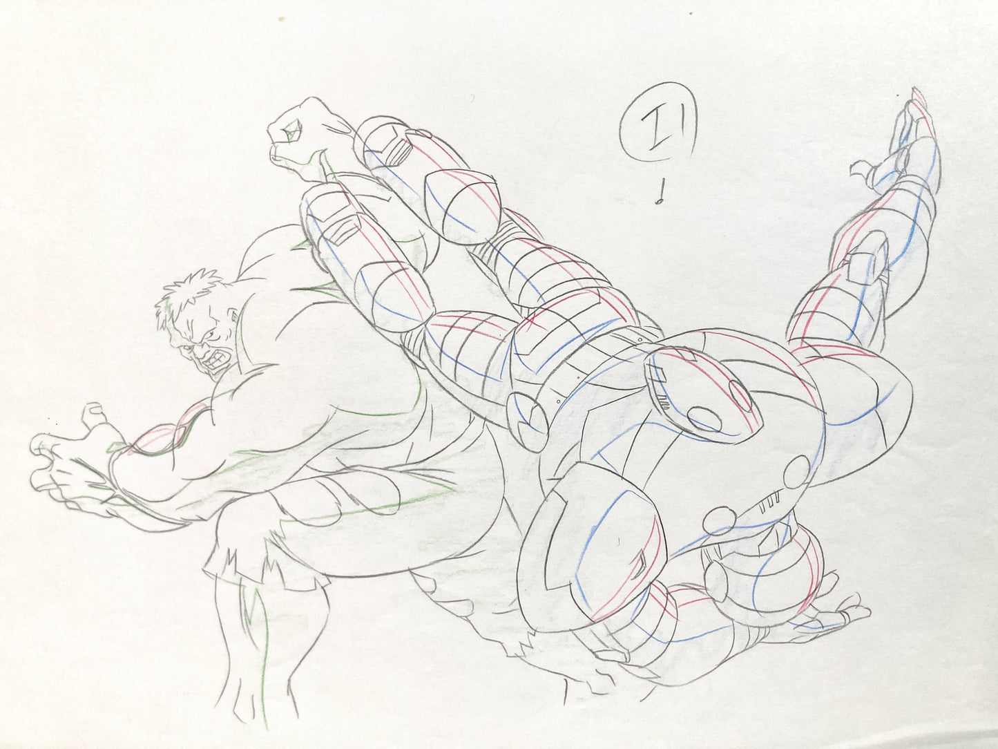 HULK and IRON MAN Original Animation Drawing – Ultimate Avengers: The Movie (Marvel, 2006). For sale on FLIP Gallery