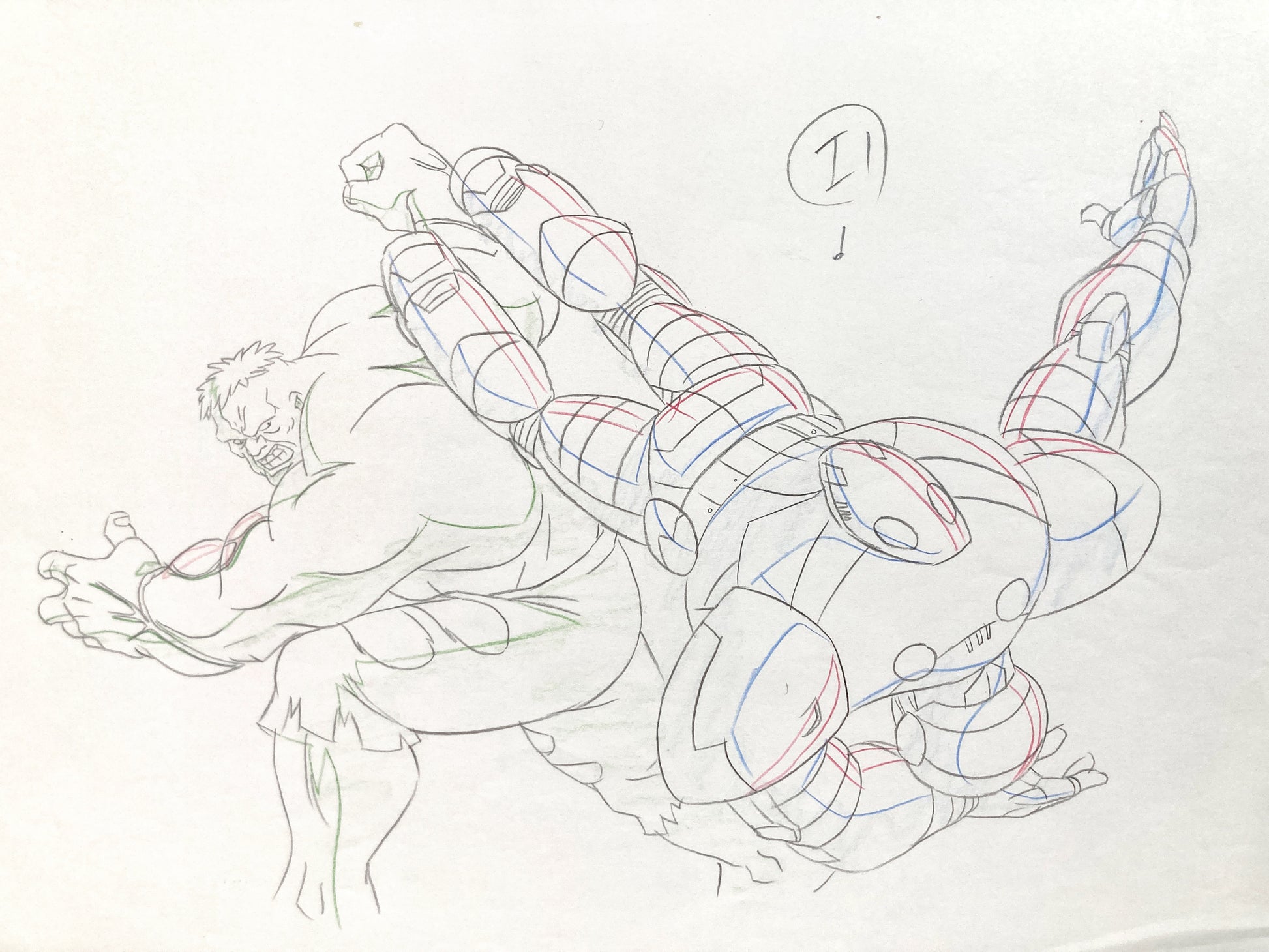 HULK and IRON MAN Original Animation Drawing – Ultimate Avengers: The Movie (Marvel, 2006). For sale on FLIP Gallery