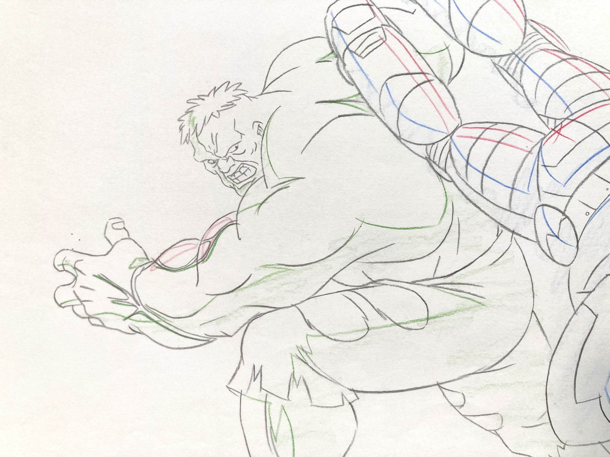 HULK and IRON MAN Original Animation Drawing – Ultimate Avengers: The Movie (Marvel, 2006). For sale on FLIP Gallery