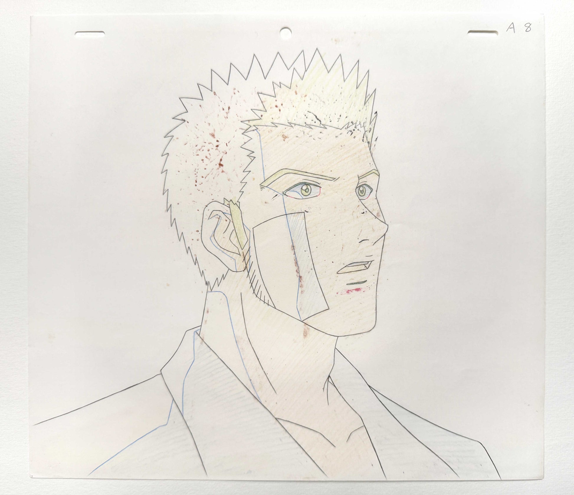 Hunter x Hunter Leorio Paradinight - Original Animation Production Cel and Matching Animation Drawing (Nippon Animation, c. 1999-2001). For sale on FLIP Gallery