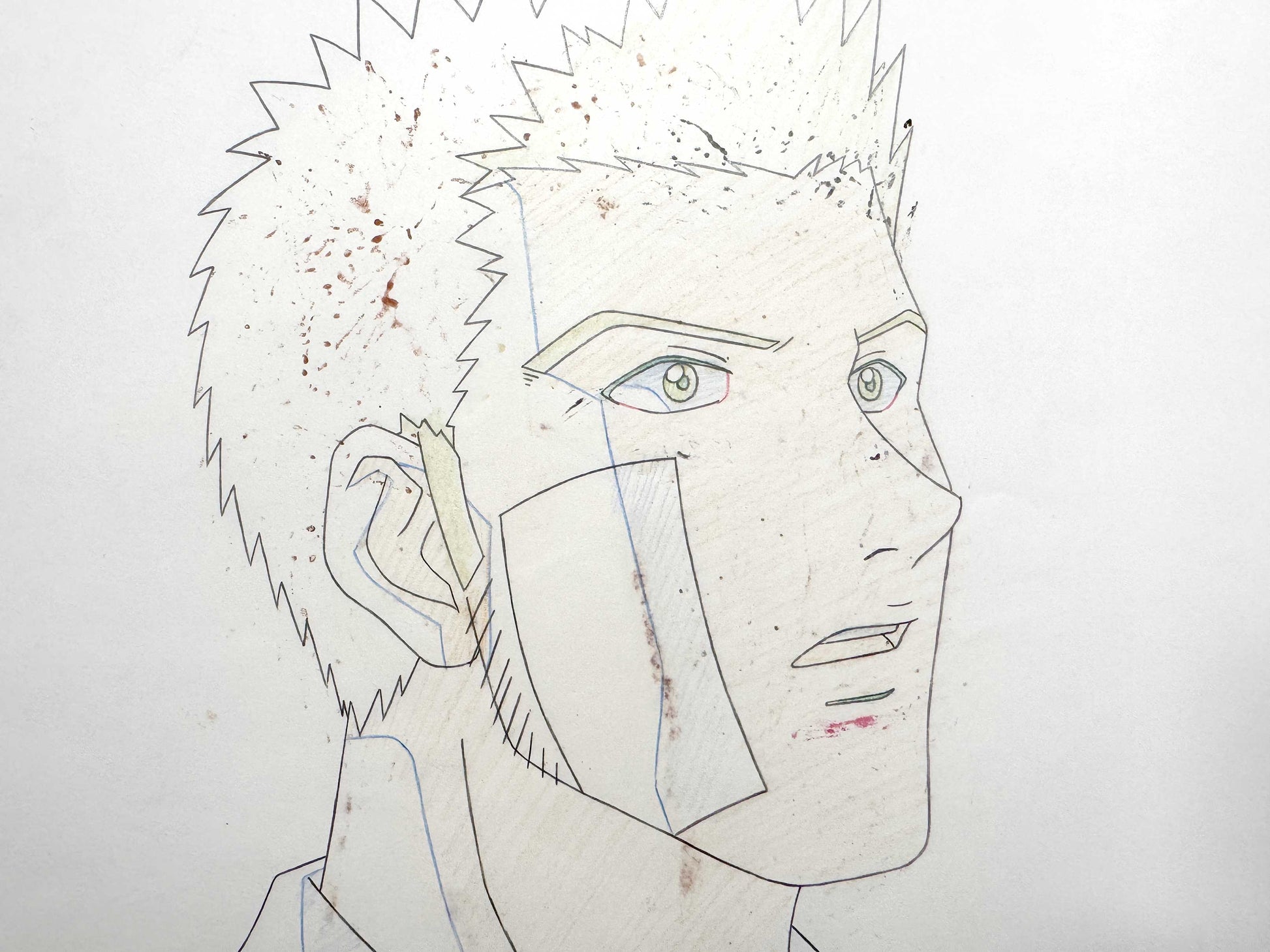 Hunter x Hunter Leorio Paradinight - Original Animation Production Cel and Matching Animation Drawing (Nippon Animation, c. 1999-2001). For sale on FLIP Gallery