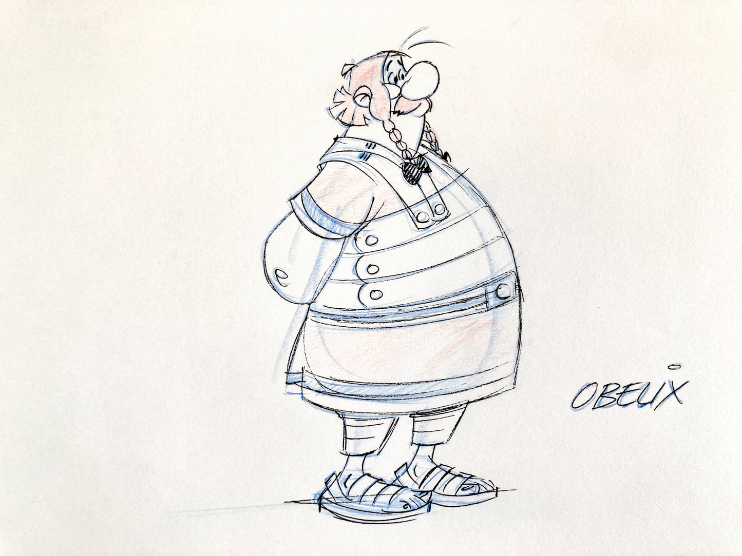 ASTERIX : Original Animation Art of Obelix Signed (Gaumont Studios, 1985)