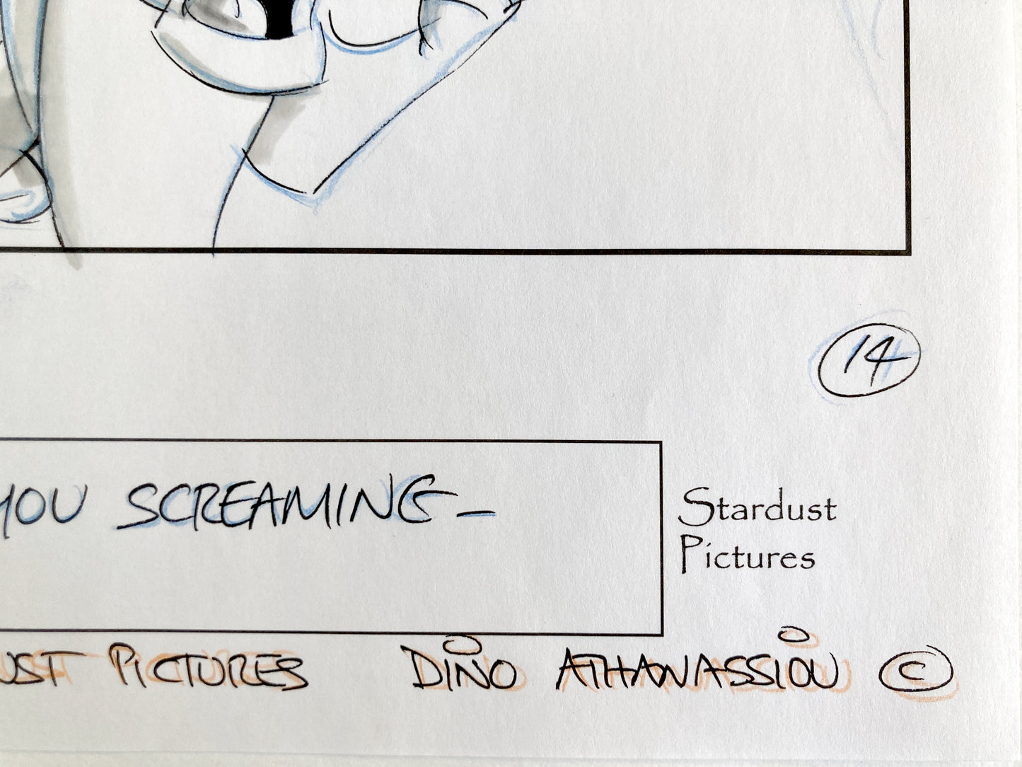 SHARK TALE : Signed Original Storyboard Drawing (DreamWorks, 2004)