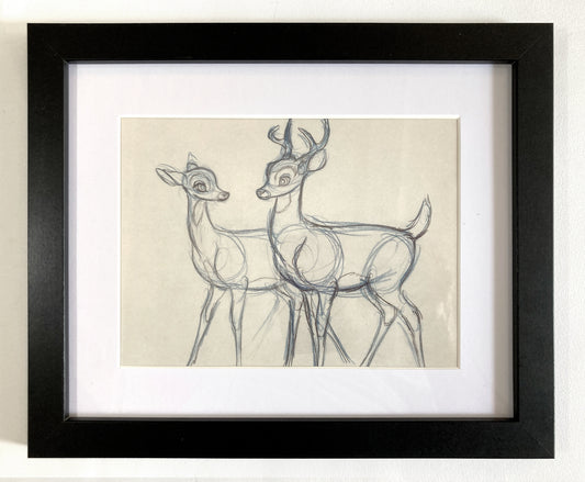 BAMBI : Official Walt Disney FRAMED Reproduction / Tribute to Milt Kahl