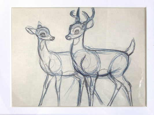 BAMBI : Official Walt Disney FRAMED Reproduction / Tribute to Milt Kahl