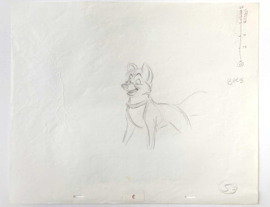 THE FOX AND THE HOUND : Original Animation Drawing (Walt Disney, 1981)