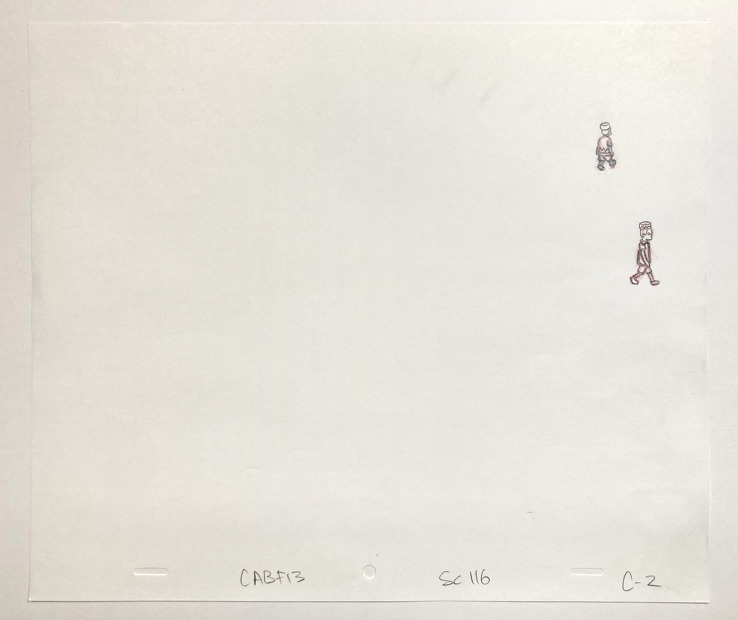 The SIMPSONS : Pack of 6 Original Animation Sheets forming a scene (2000)