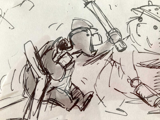 THE RESCUERS : Disegno originale dello storyboard (Walt Disney, 1977)