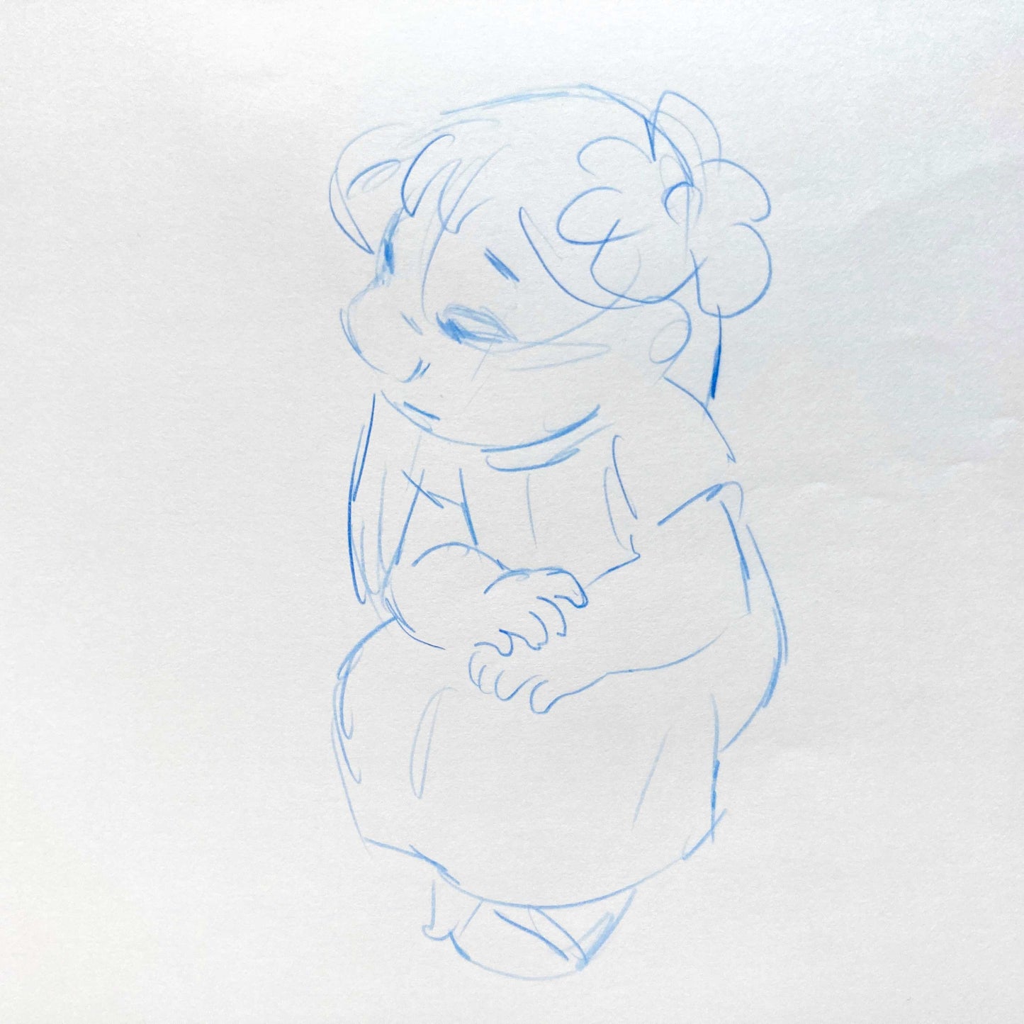 LILO & STITCH : Lilo Original Production Drawing (Walt Disney, 2002)