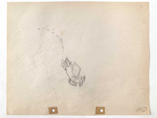 MICKEY MOUSE : Original Animation Drawing from The Mail Pilot (Walt Disney, 1933)
