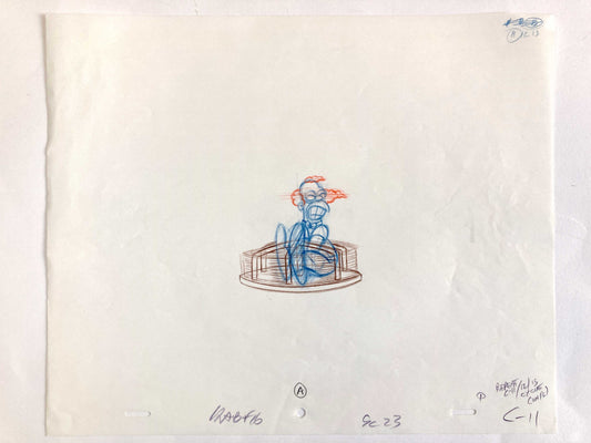 LES SIMPSONS : Dessin Original d'Animation de Krusty le Clown (2008)