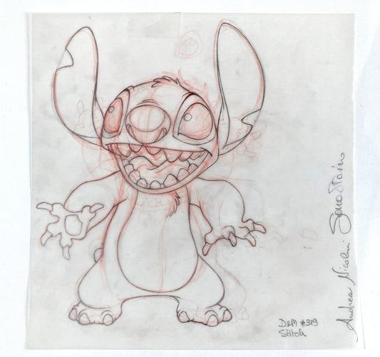 STITCH : Dessin original pour Disney Magazine – Œuvre unique signée