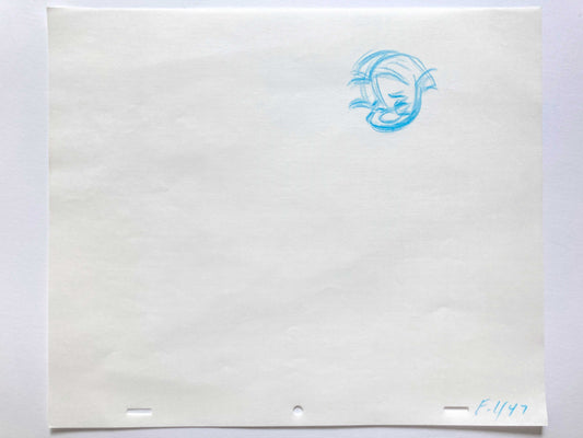 THE LITTLE MERMAID : Flounder Original Animation Drawing (Walt Disney, 1989)