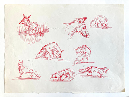 RICHARD BAZLEY (Animator for Disney) Original Research Drawing