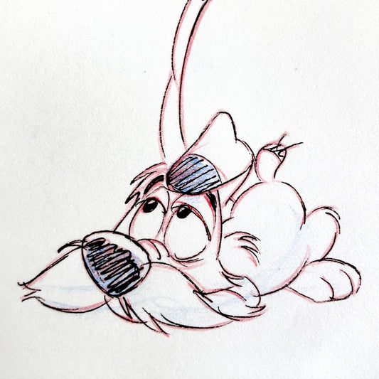 Original Animation Production Drawing of Idefix from Asterix and Obelix