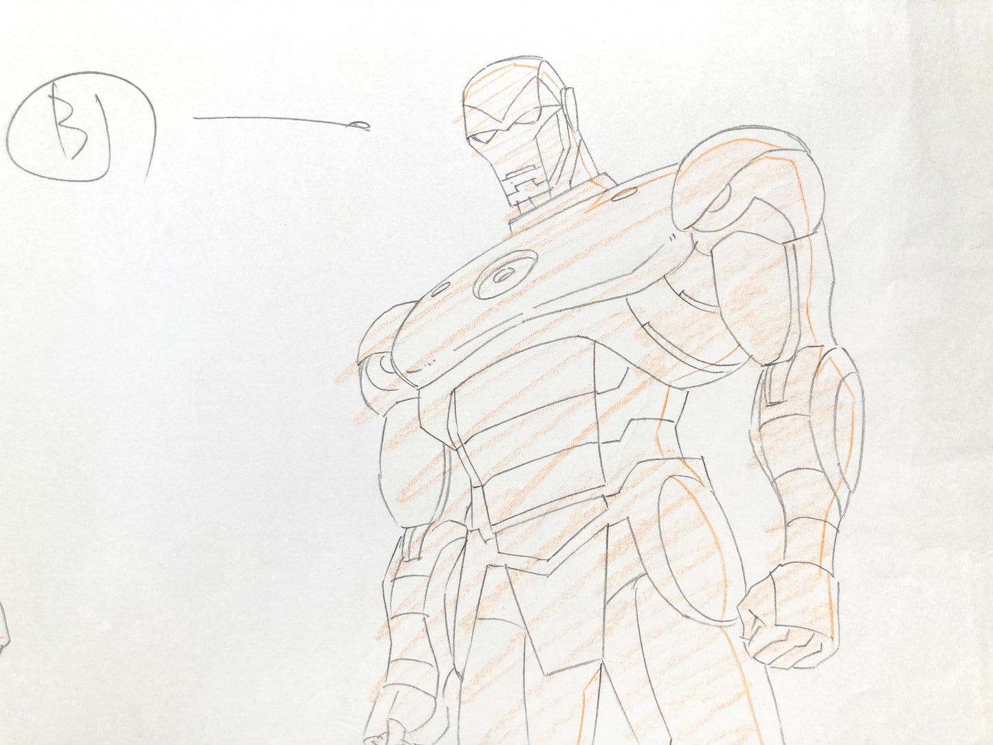 IRON MAN & THOR : Original Iron Animation Production Drawing (Marvel, 2010–2012). For sale on FLIP Gallery