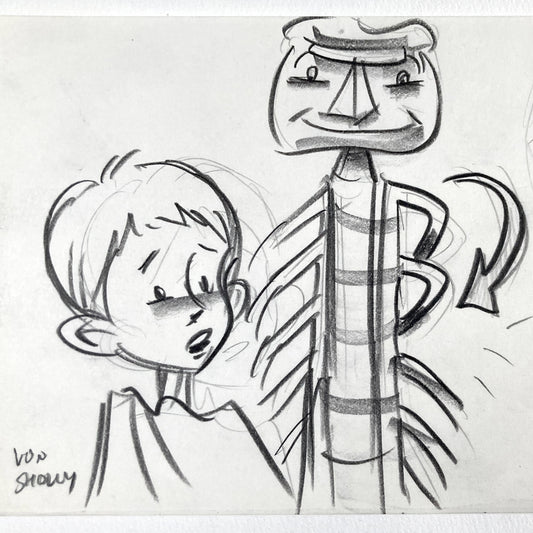James and the Giant Peach - Signed Original Production Used Storyboard Drawing (Walt Disney, 1996). For sale on FLIP Gallery