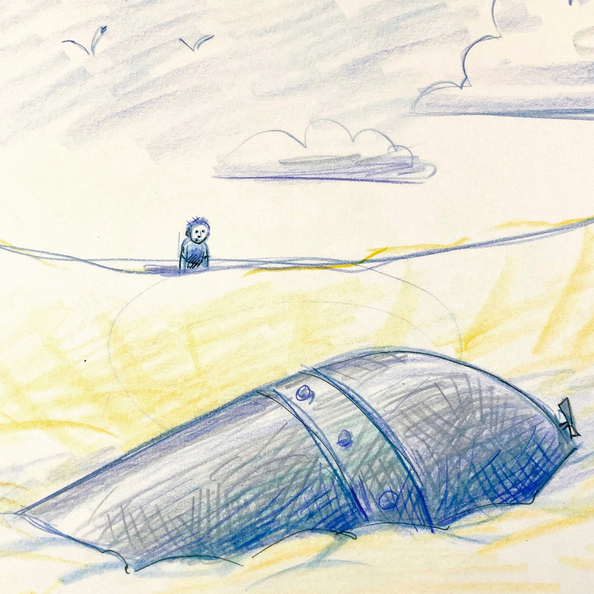 James and the Giant Peach - Original Production Used Storyboard Drawing (Walt Disney, 1996). For sale on FLIP Gallery