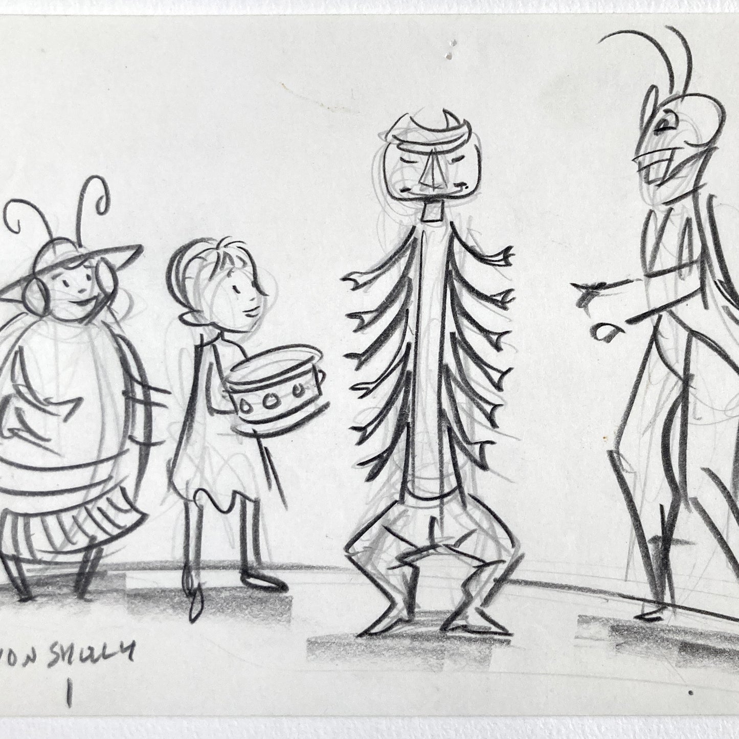 James and the Giant Peach - Signed Original Production Used Storyboard Drawing (Walt Disney, 1996). For sale on FLIP Gallery