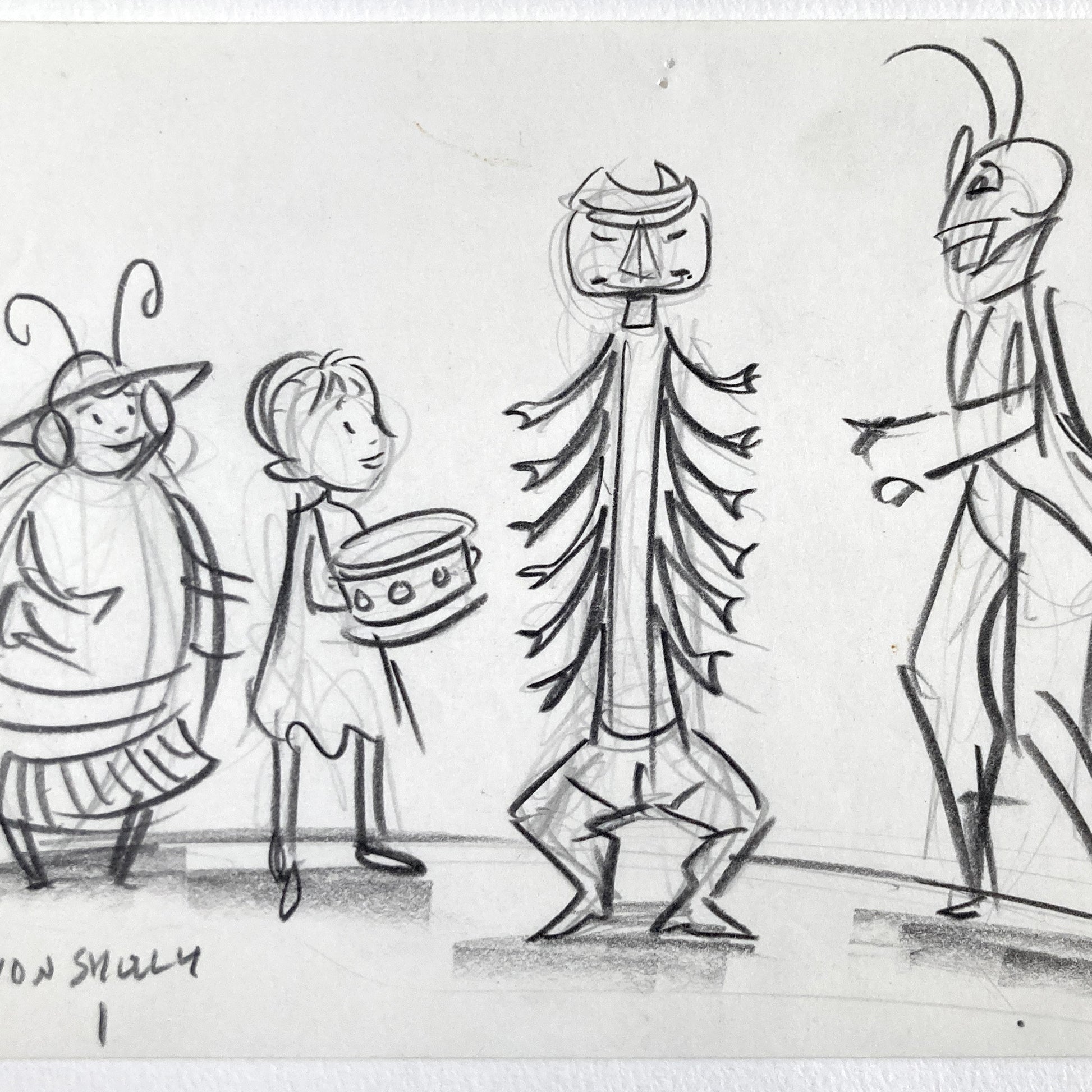 James and the Giant Peach - Signed Original Production Used Storyboard Drawing (Walt Disney, 1996). For sale on FLIP Gallery