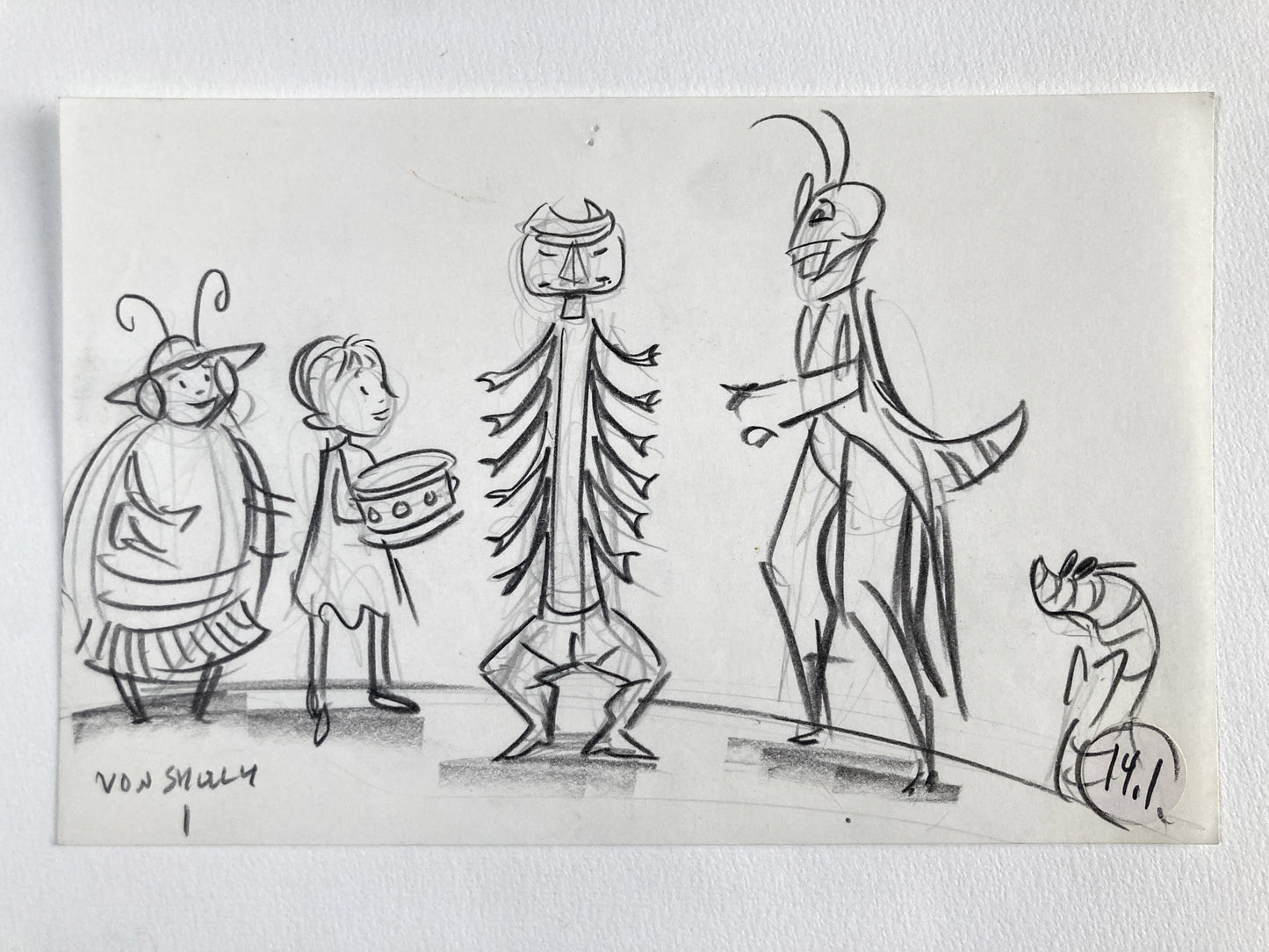 James and the Giant Peach - Signed Original Production Used Storyboard Drawing (Walt Disney, 1996). For sale on FLIP Gallery