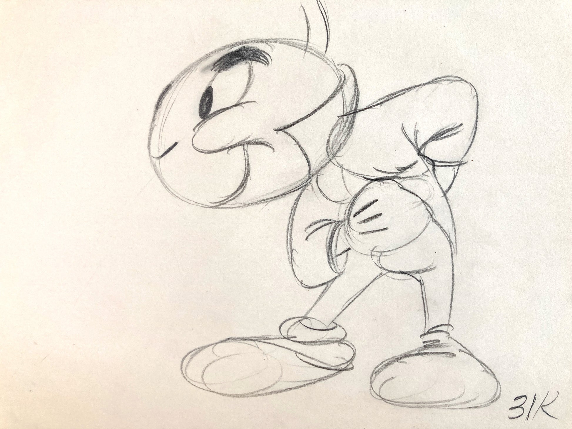 Jiminy Cricket : Original Production Used Rough Animation Drawing (Walt Disney, c. 1940-50s). For sale on FLIP Gallery
