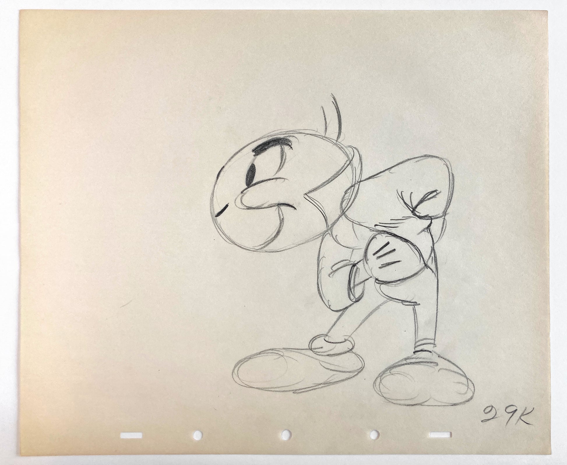 Jiminy Cricket : Original Rough Animation Drawing (Walt Disney, c. 1940-50s). For sale on FLIP Gallery