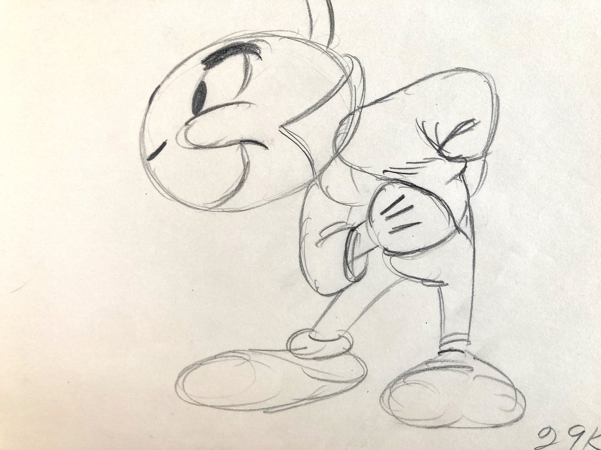 Jiminy Cricket : Original Rough Animation Drawing (Walt Disney, c. 1940-50s). For sale on FLIP Gallery