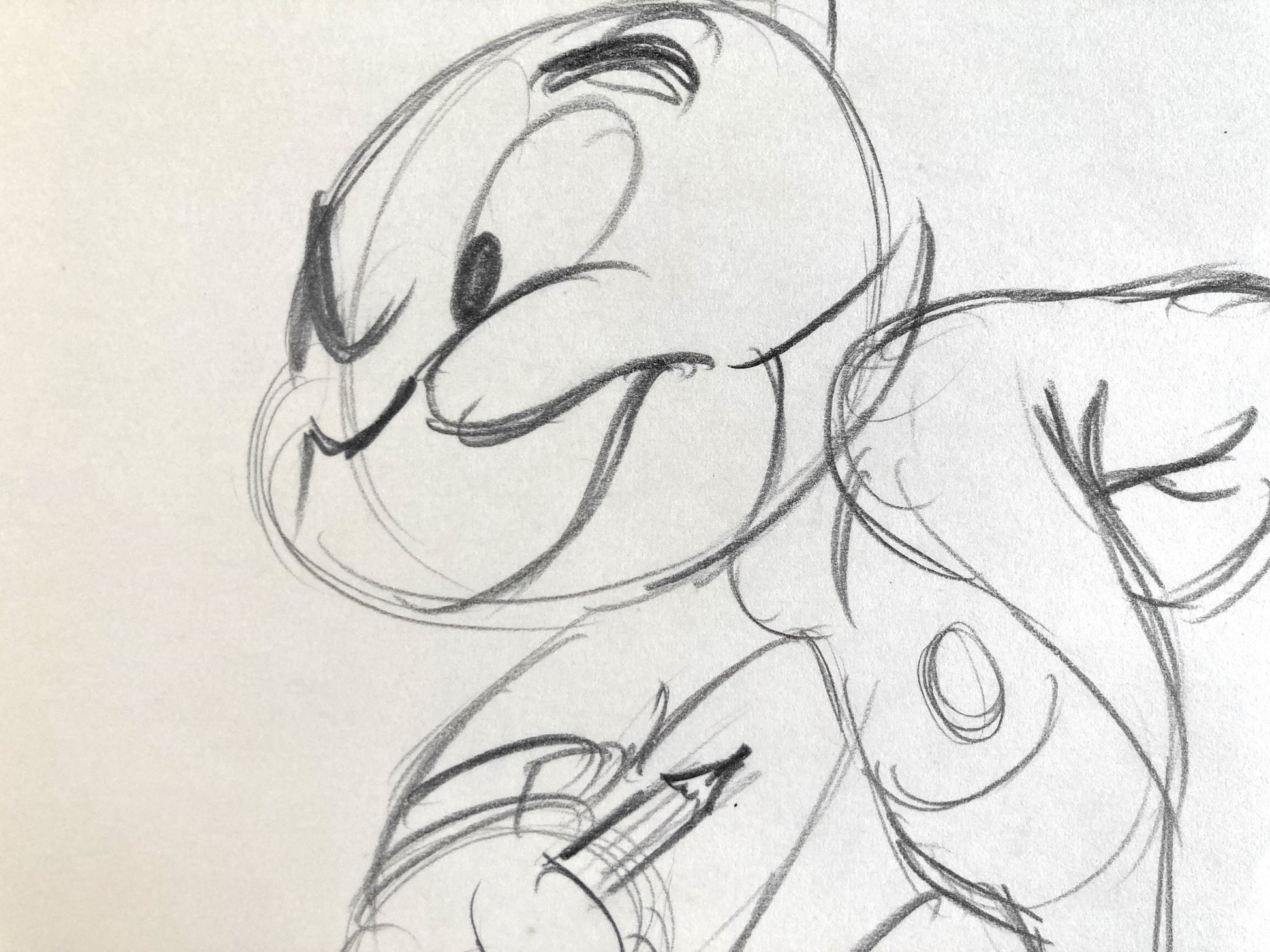 Jiminy Cricket : Original Production Used Rough Animation Drawing (Walt Disney, c. 1940-50s). For sale on FLIP Gallery