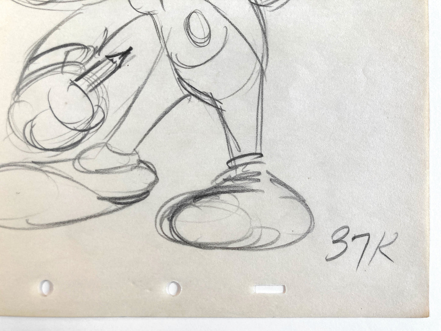 Jiminy Cricket : Original Production Used Rough Animation Drawing (Walt Disney, c. 1940-50s). For sale on FLIP Gallery