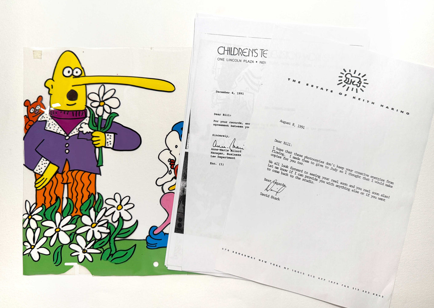 Keith Haring Original Animation Cel «Sesame Street» (1980’s). The meeting of contemporary art and animation art. For sale on FLIP Gallery