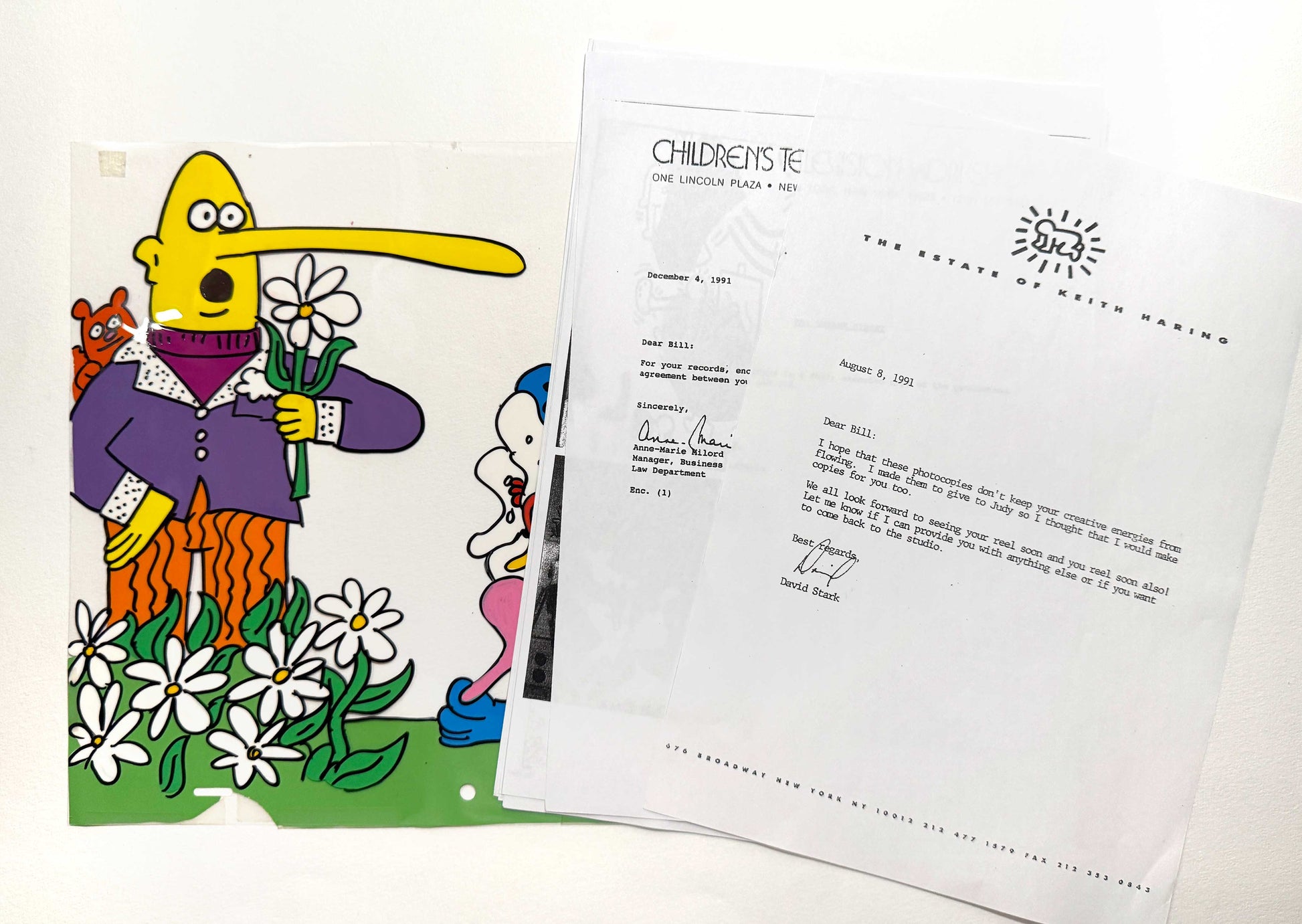 Keith Haring Original Animation Cel «Sesame Street» (1980’s). The meeting of contemporary art and animation art. For sale on FLIP Gallery