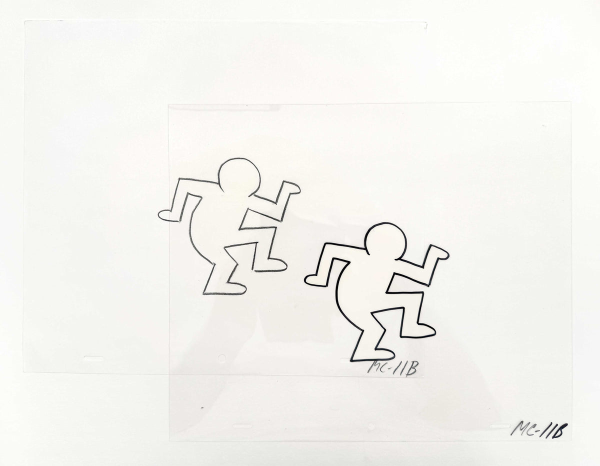 Keith Haring - Original Animation Cel and Matching Drawing « Sesame Street » (1980’s). The meeting of contemporary art and animation art! For sale on FLIP Gallery