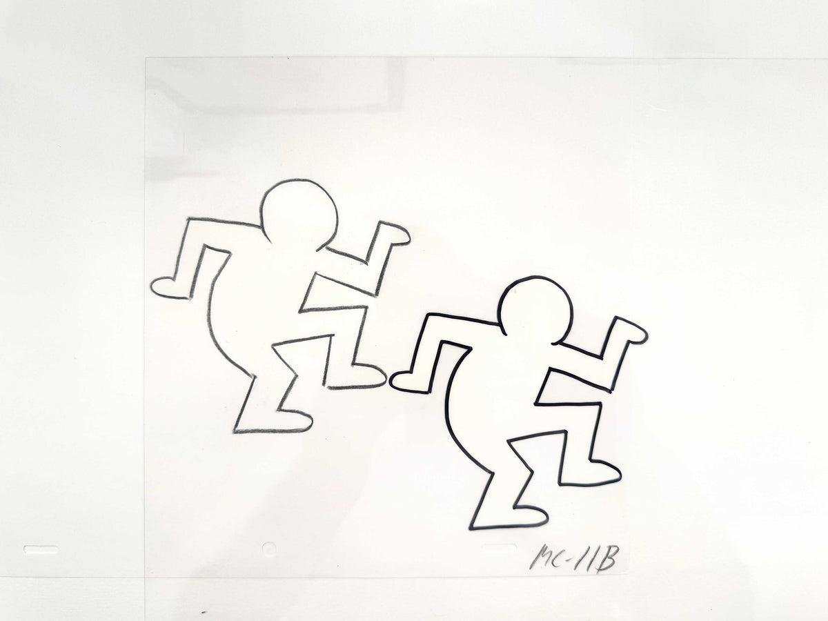 Keith Haring - Original Animation Cel and Matching Drawing « Sesame Street » (1980’s). The meeting of contemporary art and animation art! For sale on FLIP Gallery