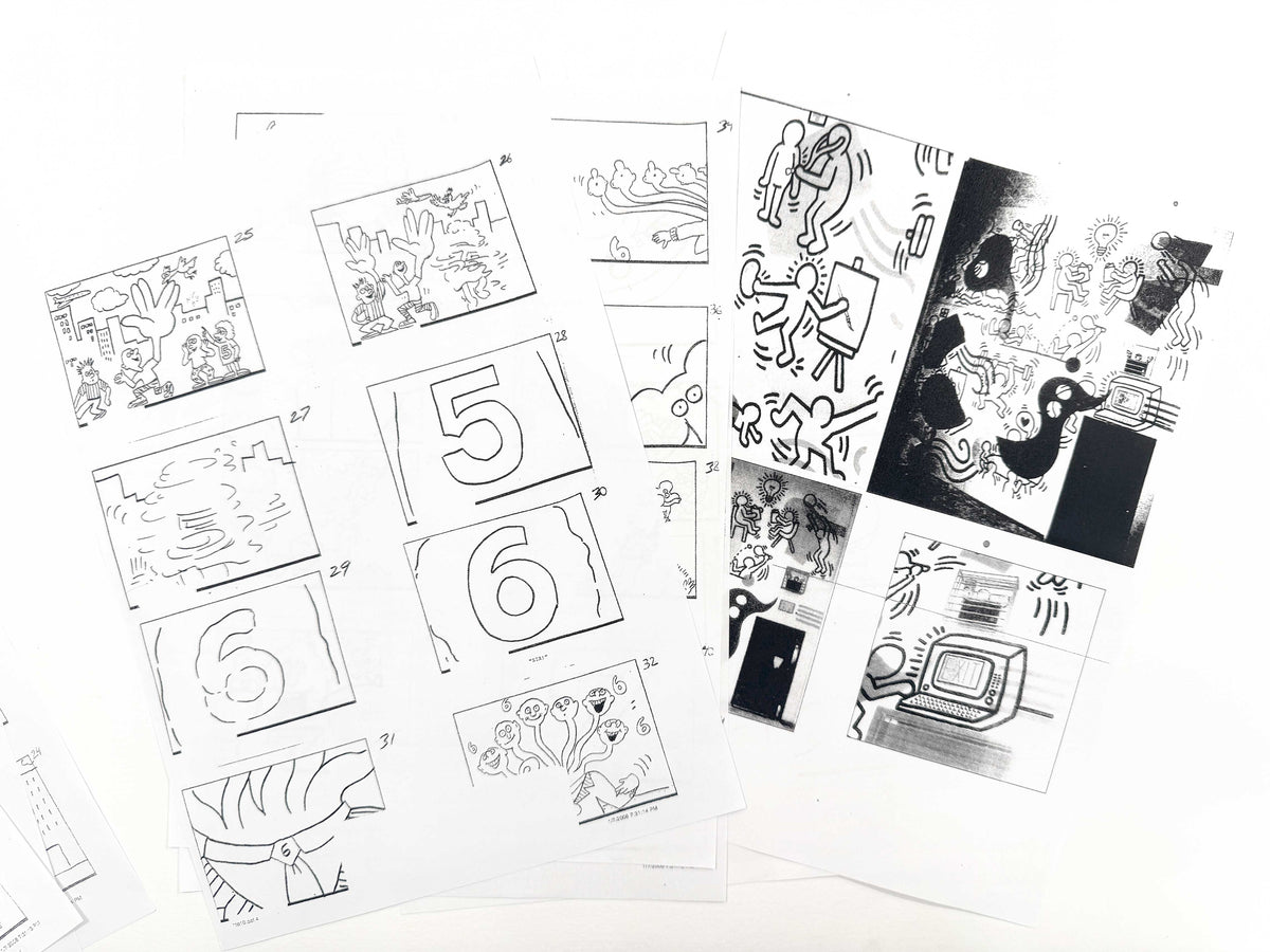 Keith Haring - Original Animation Cel and Matching Drawing « Sesame Street » (1980’s). The meeting of contemporary art and animation art! For sale on FLIP Gallery