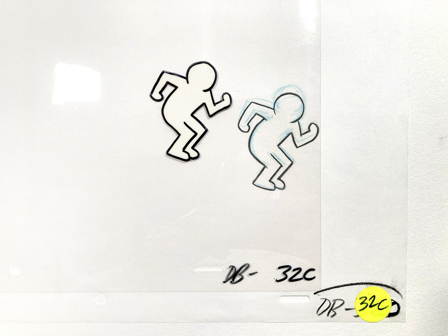 Keith Haring : Original Animation Cel and Matching Drawing "Sesame Street" (1980’s). The meeting of contemporary art and animation art. For sale on FLIP Gallery