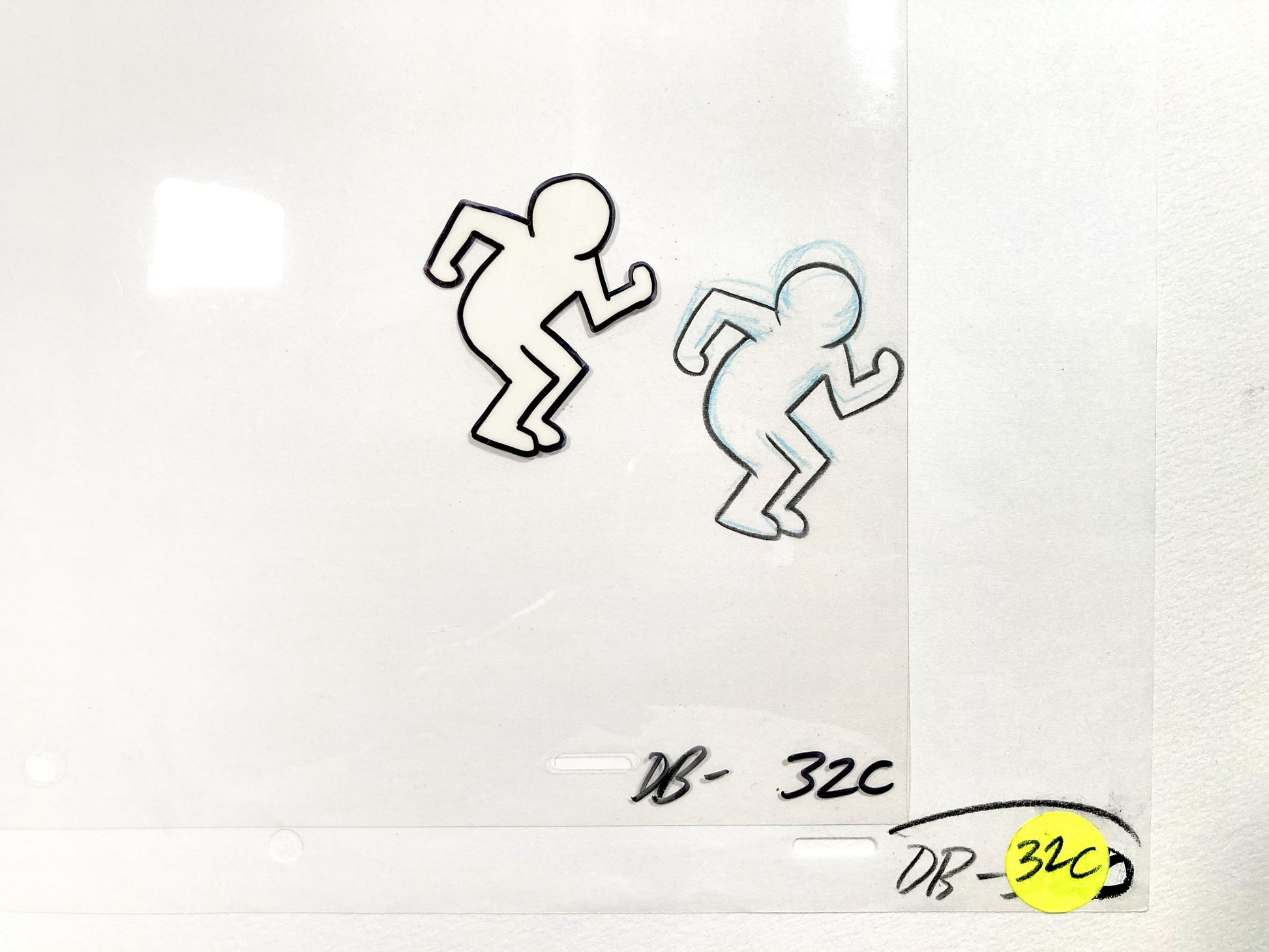 Keith Haring : Original Animation Cel and Matching Drawing "Sesame Street" (1980’s). The meeting of contemporary art and animation art. For sale on FLIP Gallery