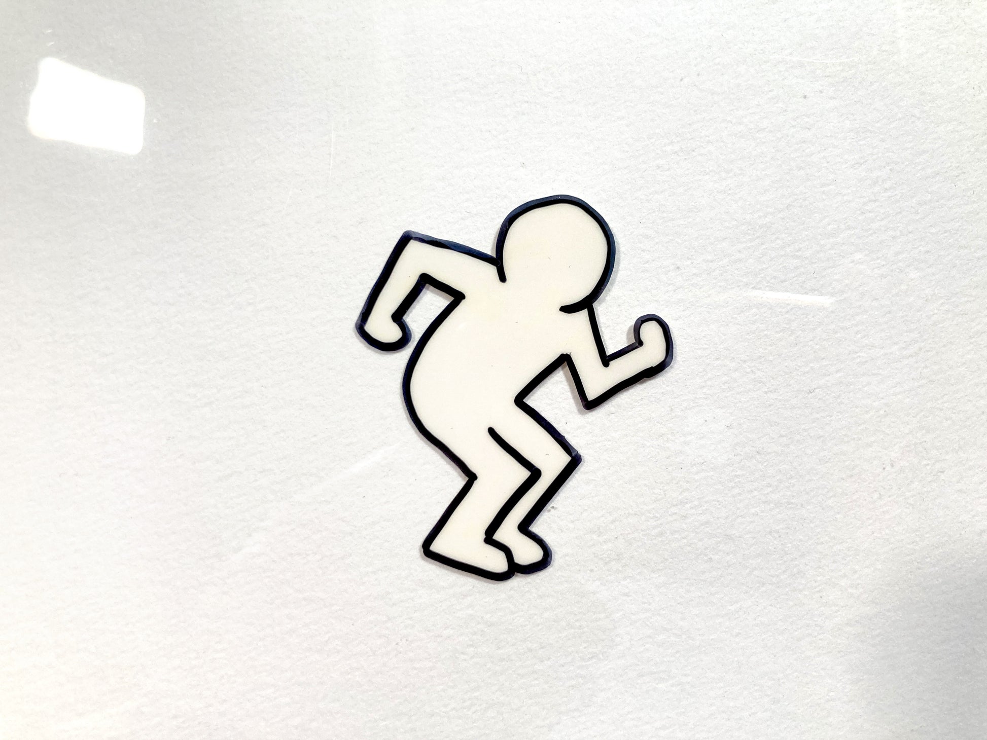 Keith Haring : Original Animation Cel and Matching Drawing "Sesame Street" (1980’s). The meeting of contemporary art and animation art. For sale on FLIP Gallery