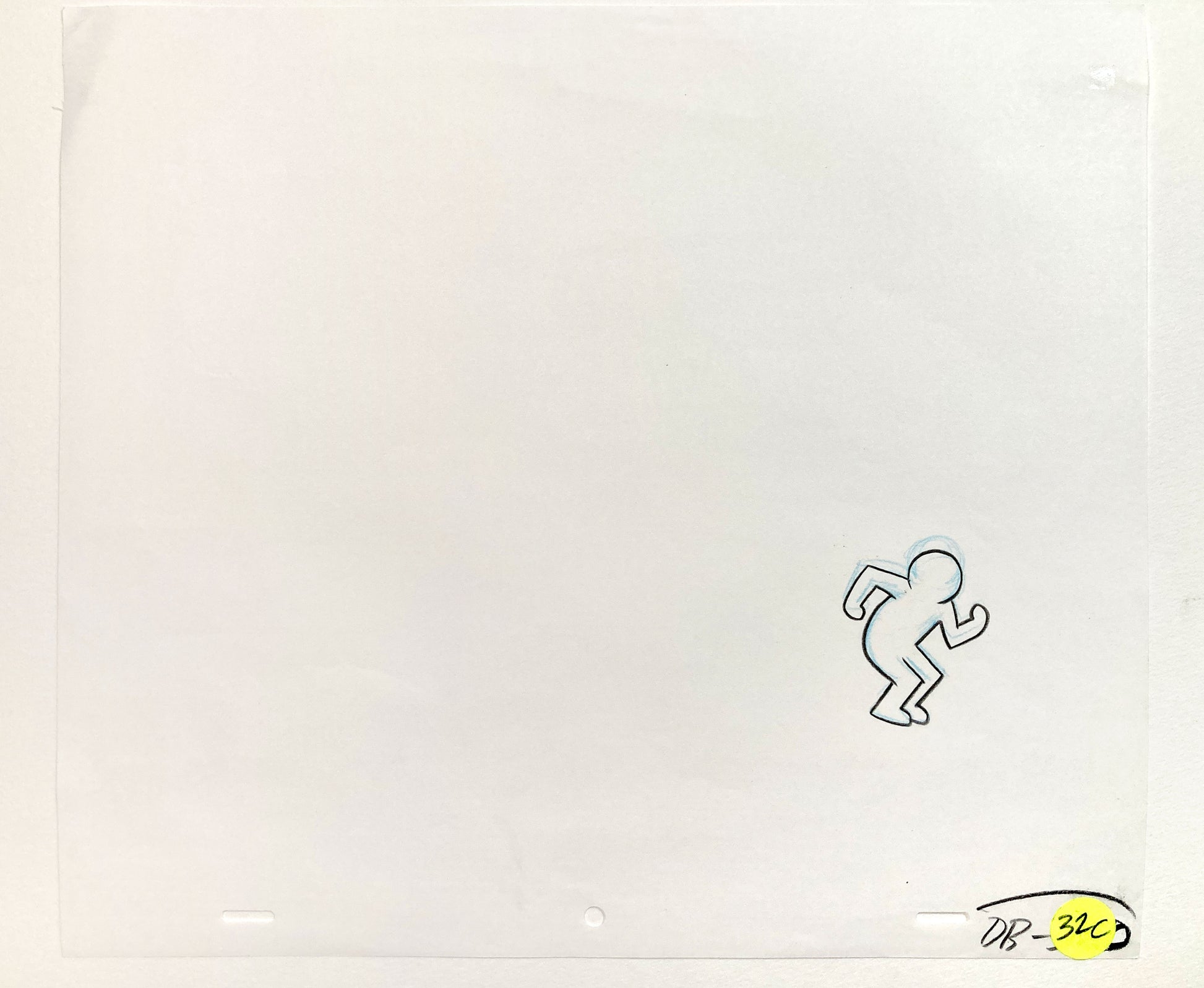 Keith Haring : Original Animation Cel and Matching Drawing "Sesame Street" (1980’s). The meeting of contemporary art and animation art. For sale on FLIP Gallery