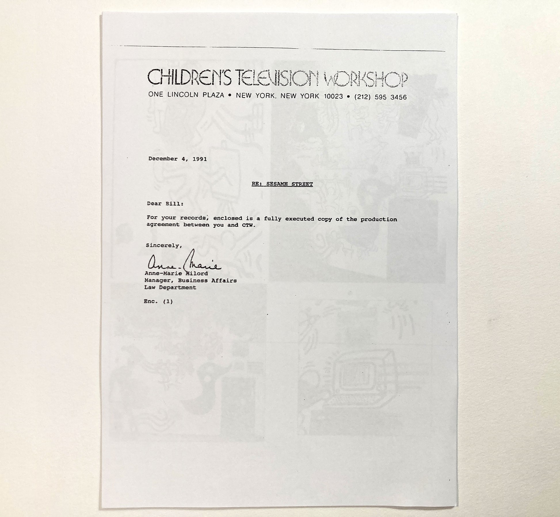 Keith Haring : Original Animation Cel and Matching Drawing "Sesame Street" (1980’s). The meeting of contemporary art and animation art. For sale on FLIP Gallery