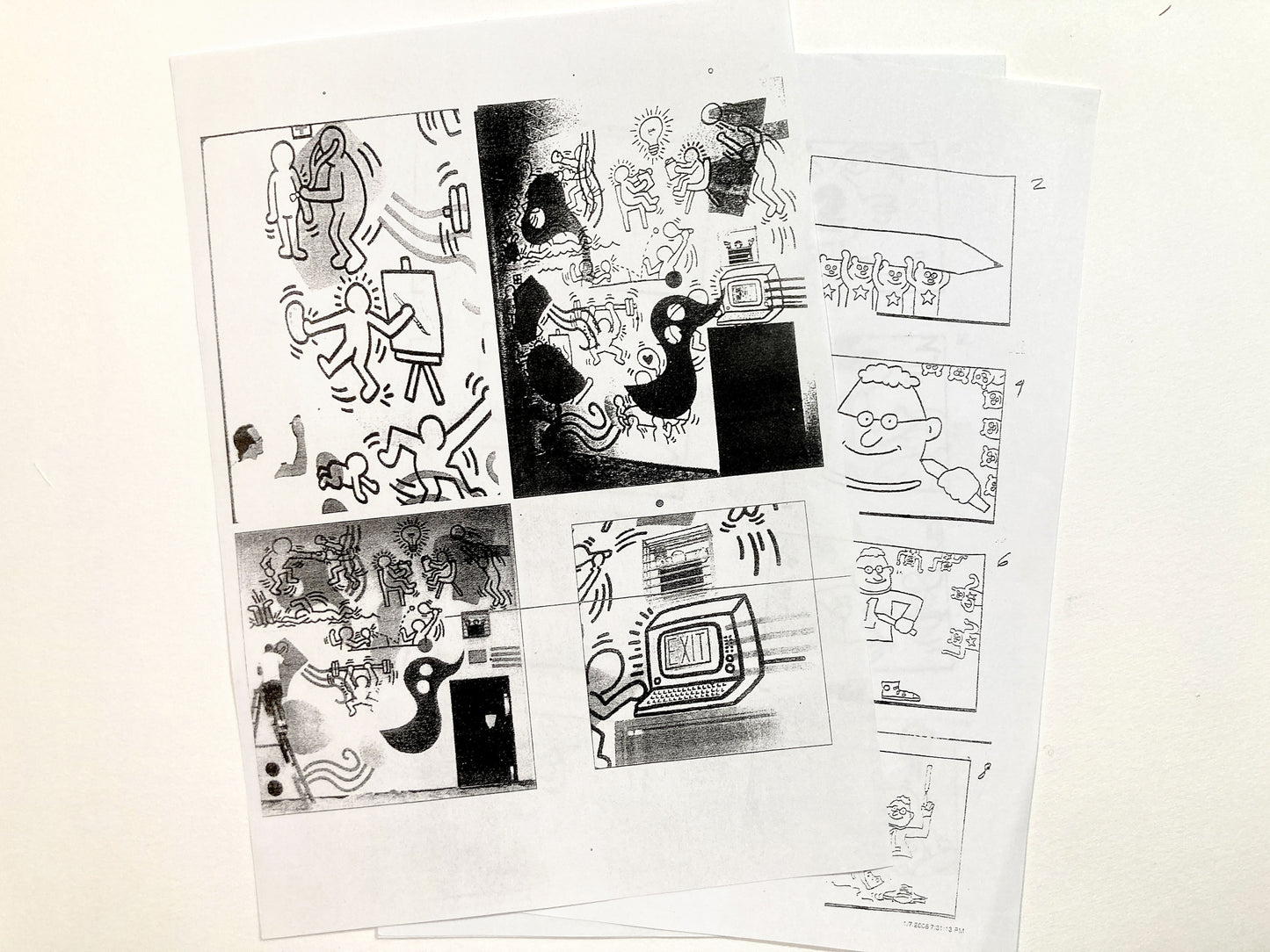 Keith Haring : Original Animation Cel and Matching Drawing "Sesame Street" (1980’s). The meeting of contemporary art and animation art. For sale on FLIP Gallery