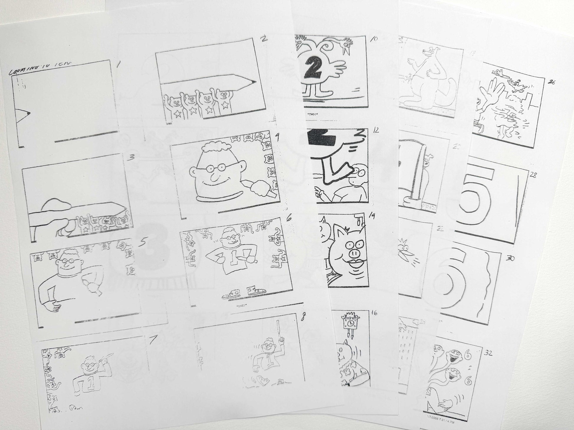 Keith Haring Original Animation Cel and Matching Drawing « Sesame Street» (1980’s). The meeting of contemporary art and animation art. For sale on FLIP Gallery