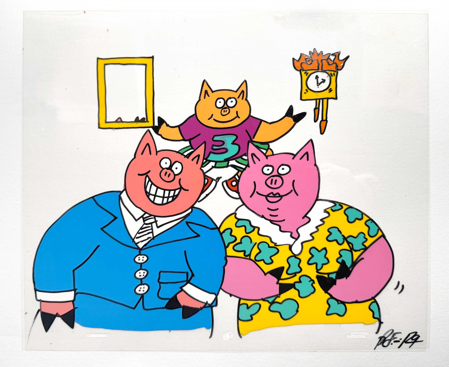 Keith Haring: Original Animation Cel from Sesame Street (1980’s). The meeting of contemporary art and animation art. For sale on FLIP Gallery