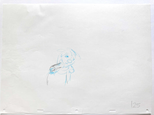 Lilo & Stitch : Lilo Original Production Used Animation Rough Drawing (Walt Disney, 2002). For sale on FLIP Gallery