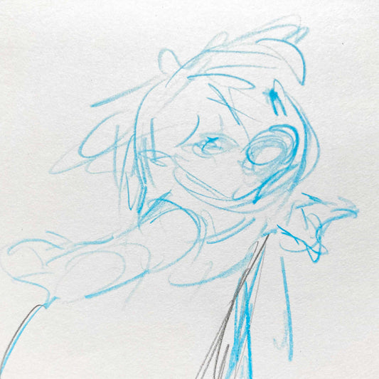 Lilo & Stitch : Lilo Original Production Used Animation Rough Drawing (Walt Disney, 2002). For sale on FLIP Gallery