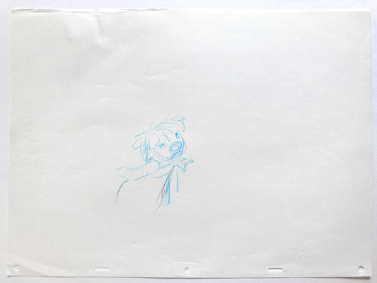 Lilo & Stitch : Lilo Original Production Used Animation Rough Drawing (Walt Disney, 2002). For sale on FLIP Gallery
